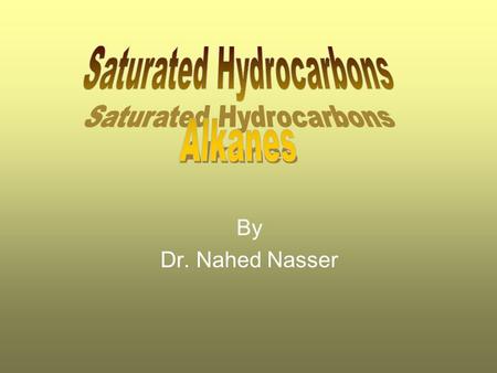 Saturated Hydrocarbons