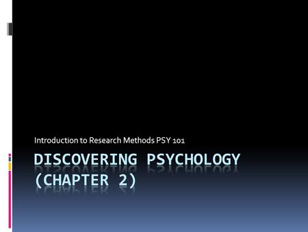 Introduction to Research Methods PSY 101. How to read a journal reference Courtney, K.E. & Polich, J. (2009). Binge drinking in young adults: Data, definitions,