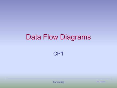 Data Flow Diagrams CP1 Computing.