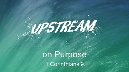 On Purpose 1 Corinthians 9. JOY Jesus Others You “all things for the gospel” “all things to all men” “run to win”