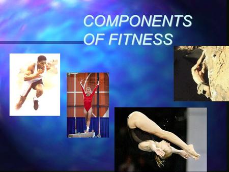 COMPONENTS OF FITNESS. COMPONENTS of FITNESS PHYSICAL FITNESS PHYSICAL FITNESS CARDIORESPIRATORY ENDURANCE CARDIORESPIRATORY ENDURANCE STRENGTH STRENGTH.