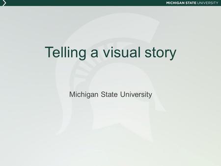 Telling a visual story Michigan State University.