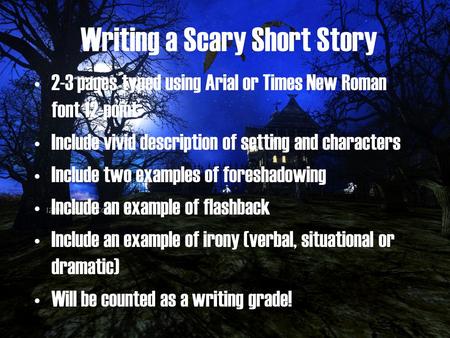 Writing a Scary Short Story