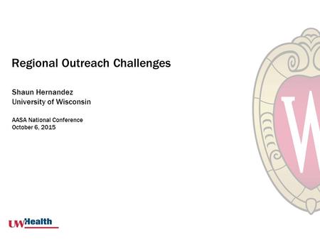 Regional Outreach Challenges