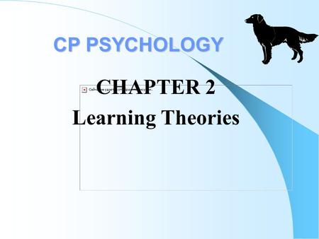 CP PSYCHOLOGY CP PSYCHOLOGY CHAPTER 2 Learning Theories.