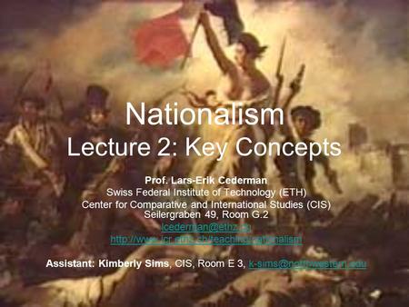 Nationalism Lecture 2: Key Concepts