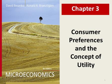 Consumer Preferences and the Concept of Utility