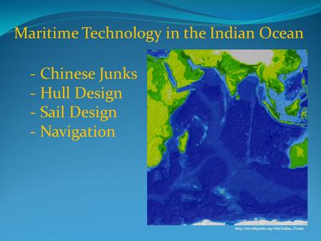 Maritime Technology in the Indian Ocean