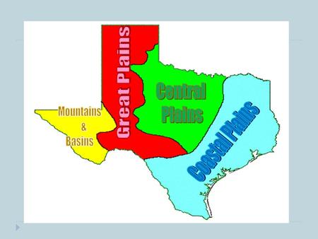 Great Plains Central Plains Mountains & Basins Coastal Plains.