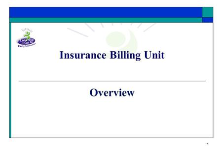 1 Insurance Billing Unit Overview 2 Who We Are Group of coders and insurance professionals who generate claims on behalf of registered providers for.