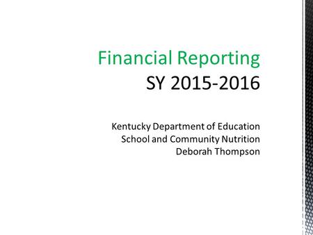 90 days after the close of SFA program year Opening Cash Balance- Comes from the June 30 th from the previous year. It is the net cash resources available.