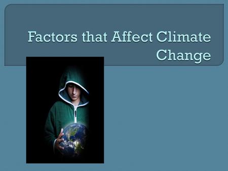  What is your view on climate change? Write down either: What you believe about climate change What you have heard someone say about climate change 