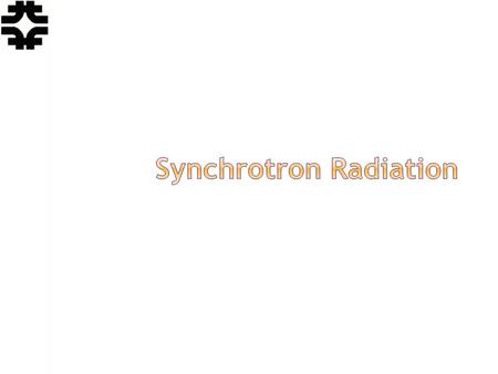 Synchrotron Radiation