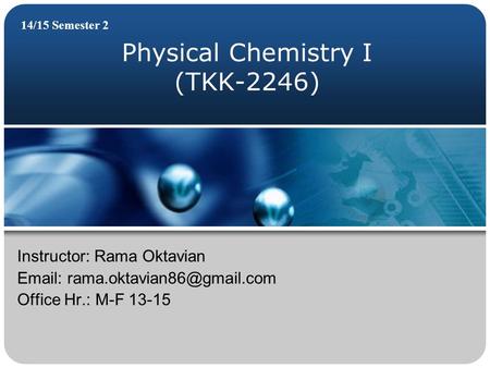 Physical Chemistry I (TKK-2246)