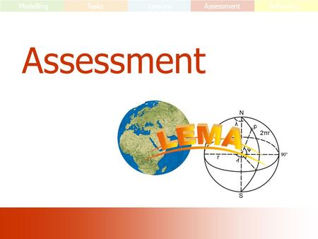 Assessment ModellingTasks LessonsAssessment Reflecting.