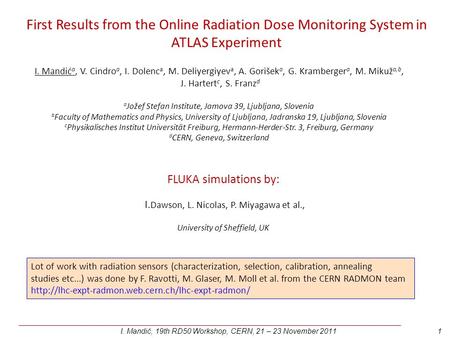 First Results from the Online Radiation Dose Monitoring System in ATLAS Experiment ______________________________________________________________________________________________________.