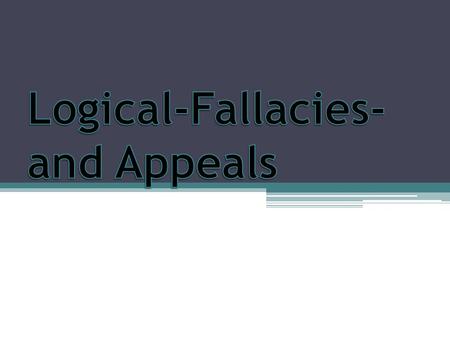 LOGIC VOCAB Premise: Proposition used as evidence in an argument. Conclusion: Logical result of the relationship between the premises. Conclusions serve.