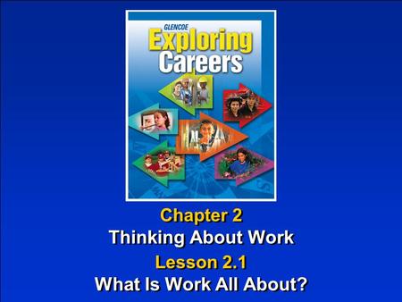 Chapter 2 Thinking About Work Chapter 2 Thinking About Work Lesson 2.1 What Is Work All About? Lesson 2.1 What Is Work All About?