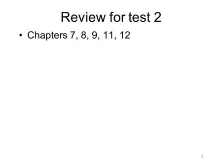 1 Review for test 2 Chapters 7, 8, 9, 11, 12. 2 What is wrong with the following paragraphs? PARA-A. PARA-B. ADD A TO B MOVE 0 TO X PERFROM PARA-A PERFORM.