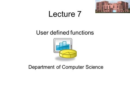 User defined functions