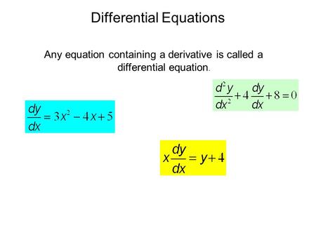 Differential Equations