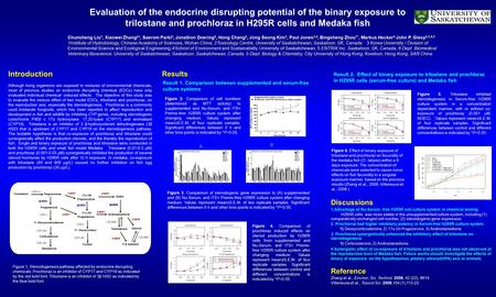 Evaluation of the endocrine disrupting potential of the binary exposure to trilostane and prochloraz in H295R cells and Medaka fish Chunsheng Liu 1, Xiaowei.