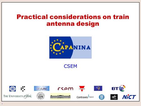 1 Practical considerations on train antenna design CSEM.