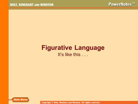 Figurative Language It’s like this.... What is the literal meaning of these phrases? What do they really mean? the scales of justice © 2003 clipart.com.