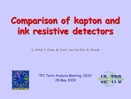 LCTPC WP Phone Meeting #71 – 26.11.2008Micromegas module1 D. Attié, P. Colas, M. Dixit, Yun-Ha Shin, R. Woods TPC Tests Analysis Meeting, DESY 28 May 2009.