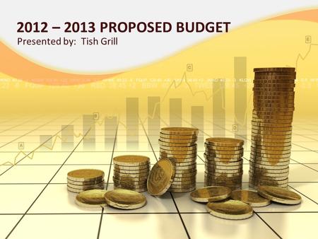 2012 – 2013 PROPOSED BUDGET Presented by: Tish Grill.