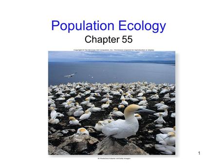 1 Population Ecology Chapter 55 2 Environmental Challenge Ecology: the study of how organisms interact with one another and their environments. Populations: