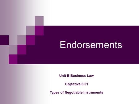 Types of Negotiable Instruments