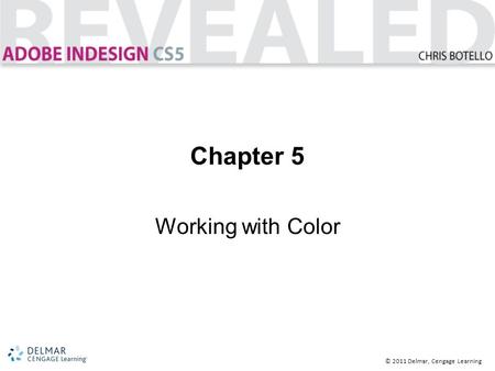 © 2011 Delmar, Cengage Learning Chapter 5 Working with Color.