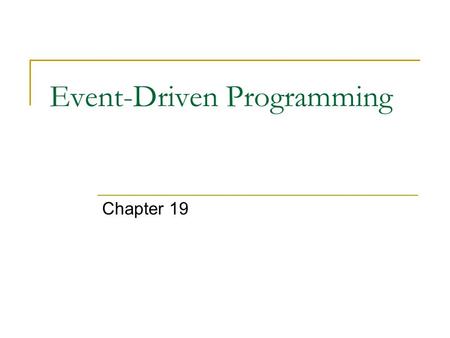 Event-Driven Programming Chapter 19. 2 Page Section: Section or division of an HTML page Generic block element Example: What's the difference between.