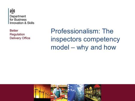 Professionalism: The inspectors competency model – why and how.