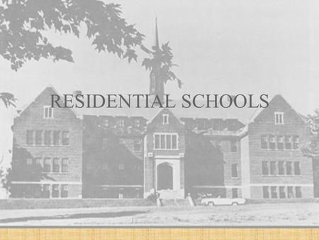 RESIDENTIAL SCHOOLS. Thomas Moore before and after his entrance into the Regina Indian Residential School in Saskatchewan in 1874. Notice any changes?