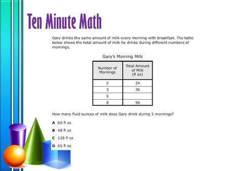 Ten Minute Math. Review Geometry What is a face? What is an edge? What is a vertex?