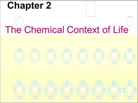 Chapter 2 The Chemical Context of Life. 1.What is an atom? –Smallest unit of matter that retains the physical & chemical properties of its element –Element.