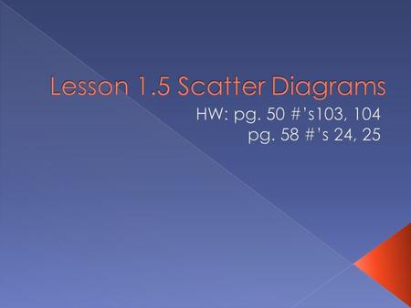  For each given scatter diagram, determine whether there is a relationship between the variables. STAND UP!!!