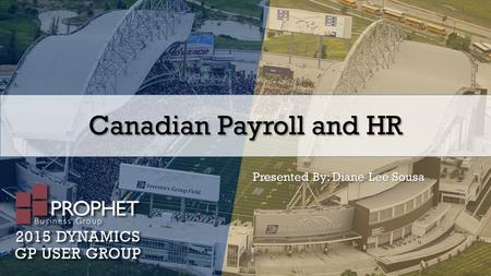 Canadian Payroll and HR Presented By: Diane Lee Sousa.