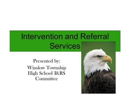 Intervention and Referral Services