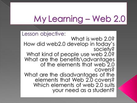  Web 2.0 site lets people interact and help each other in in the media dialogue as creators that put the information in the virtual community.