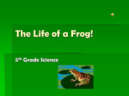 The Life of a Frog! 5th Grade Science Objective   SCI.5.6C - Describe and compare life cycles of similar organisms including common plants and animals.