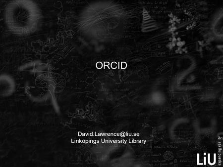 Linköpings University Library ORCID.