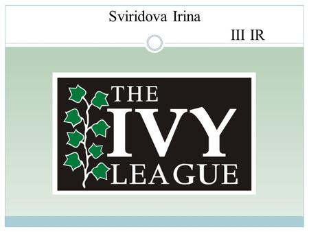 Sviridova Irina III IR.