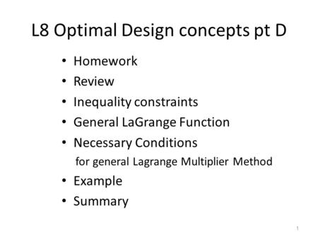 L8 Optimal Design concepts pt D