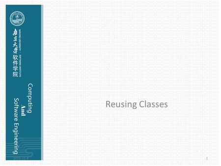 Reusing Classes 2015-12-81. composition The trick is to use the classes without soiling the existing code. In this chapter you’ll see two ways to accomplish.