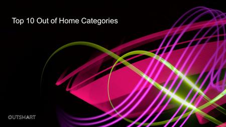 Top 10 Out of Home Categories. Top 10 Out of Home Categories, Feb ‘14 – Jan ‘15 Total Year Expenditure: £1bn. Source: Category Expenditure NMR. Total.