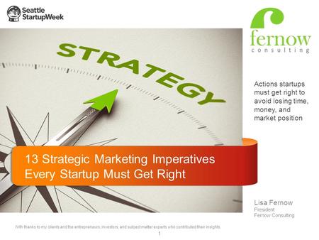 13 Strategic Marketing Imperatives Every Startup Must Get Right