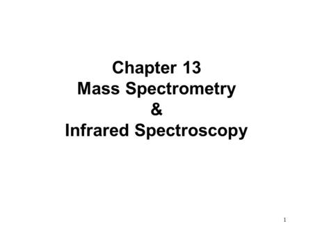 Infrared Spectroscopy